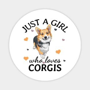 Just a Girl Who Loves corgis Gift Magnet